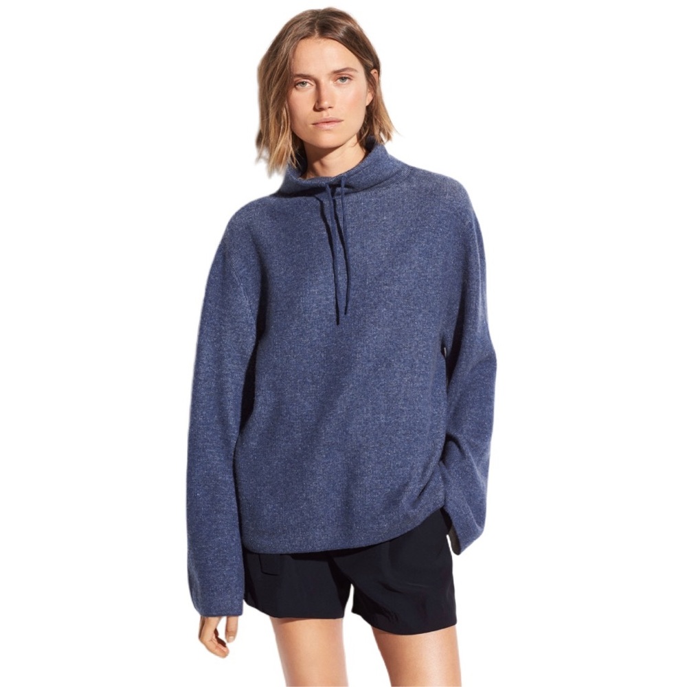 Vince Wool and Cashmere Jacquard Stripe Sweater